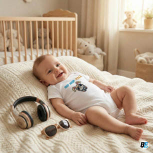 Body Para Bebê HIP HOP Y'ALL Bunny Legal Headphones