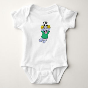 Body Para Bebê Hippo no Esporte do Futebol