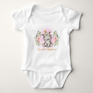 Body Para Bebê Hippo Princesa Baby Bodysuit