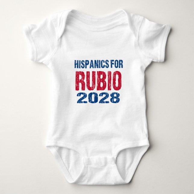 Body Para Bebê Hispânicos para Rubio 2028 (Frente)