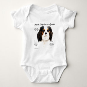 Body Para Bebê História do Cavaleiro Rei Charles Spaniel (tricolo