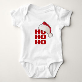 Body Para Bebê Ho Ho Ho chapéu do papai noel