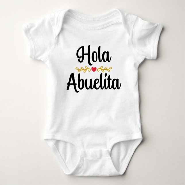 Body Para Bebê Hola abuelita (Frente)