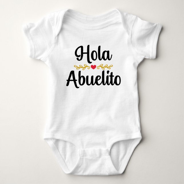 Body Para Bebê Hola Abuelito (Frente)