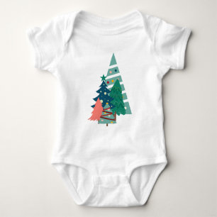 Body Para Bebê Holiday Evergreens Design