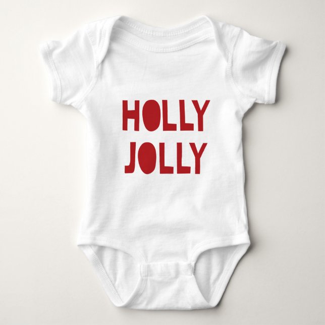 Body Para Bebê Holly Jolly (Frente)