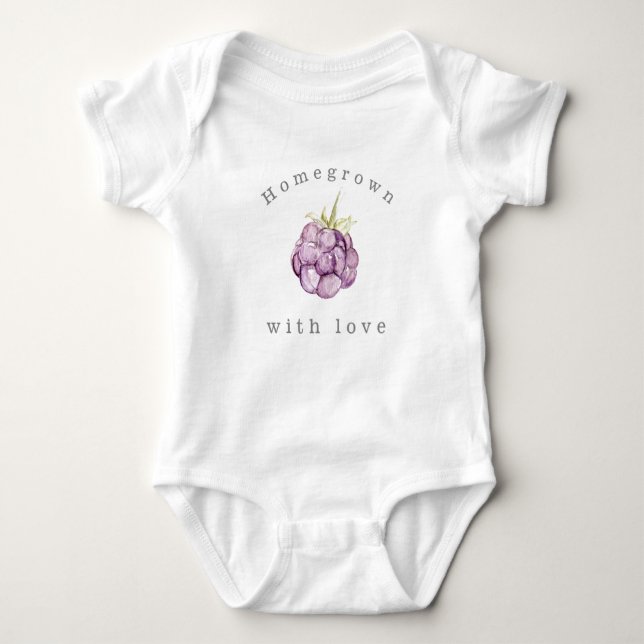Body Para Bebê Homegrown com amor | Fruta de Blackberry (Frente)