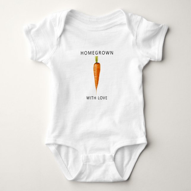Body Para Bebê Homegrown com amor - Watercolor CARROT - (Frente)