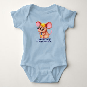 Body Para Bebê Homem Queijo Peludo Negócios Rato Gravata Óculos N