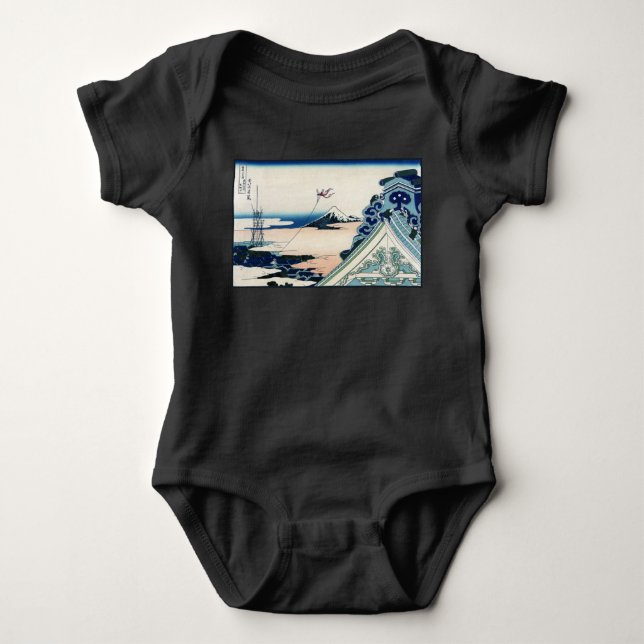 Body Para Bebê Honganji Temple Vista do Monte Fuji - Corte Japonê (Frente)