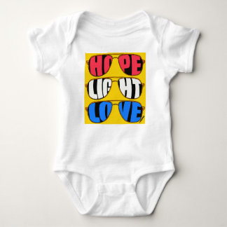 Body Para Bebê Hope Light Love Biden Baby/Toddler Shirt (Branco)