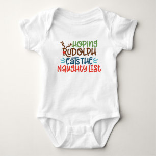 Body Para Bebê Hope Rudolph come a lista travessa de macacão