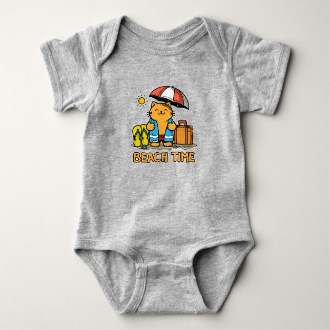 Body Para Bebê Hora da praia 1 (Frente)
