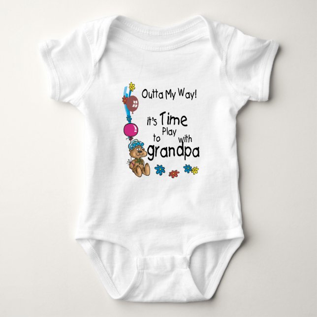 Body Para Bebê Hora de brincar com o vovô (Frente)