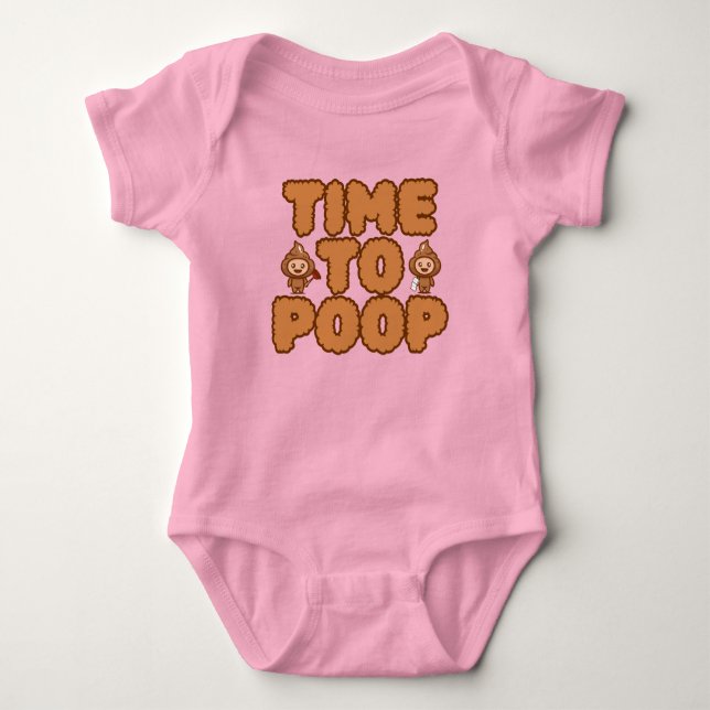 Body Para Bebê Hora de Cagar Engraçado (Frente)