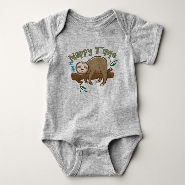 Body Para Bebê Hora de dormir da preguiça bebê! (Frente)