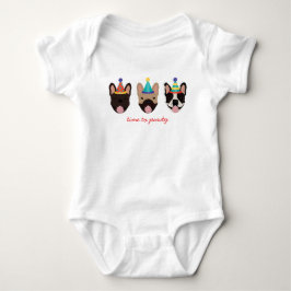 Body Para Bebê Hora De Pawy French Bulldog Party Odiava Vermelho