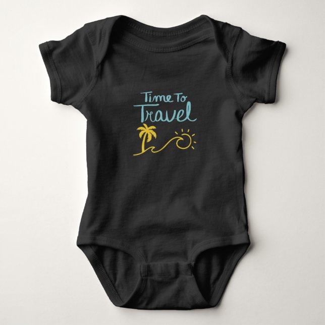 Body Para Bebê Hora de Viagem Beach (Frente)
