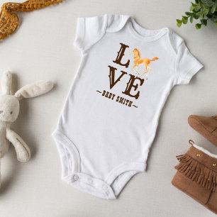 Body Para Bebê Horse rodeo cowboy presentes personalizados