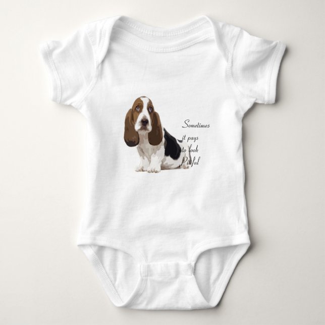 Body Para Bebê Hound Basset (Frente)