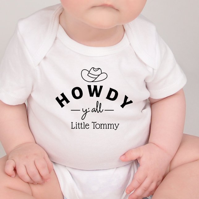 Body Para Bebê Howdy Yall personalizado (Criador carregado)