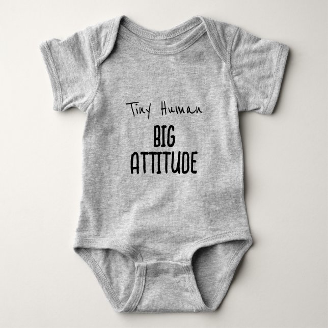Body Para Bebê Humano Pequeno, Grande Atitude (Frente)