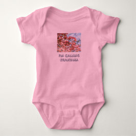 Body Para Bebê Humor de bebê Estou Ligando para a Vovó Floral