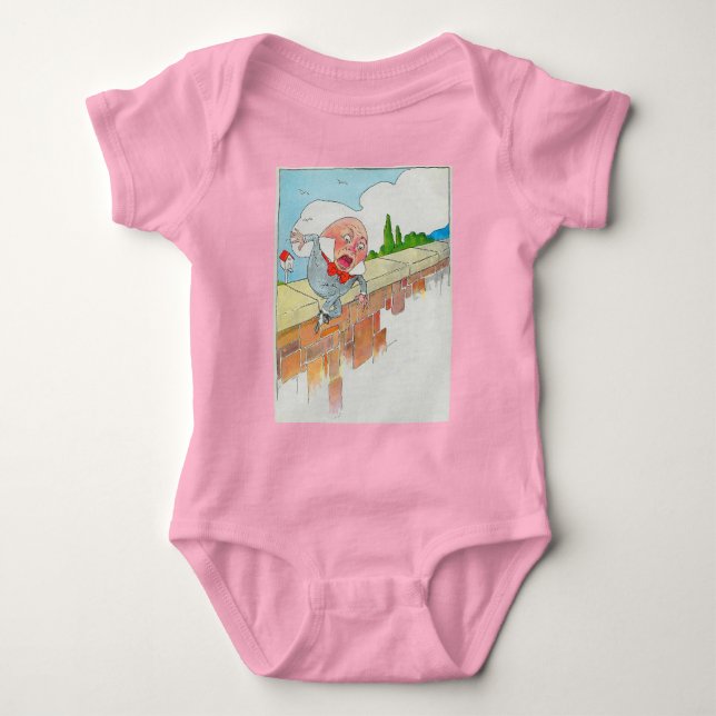 Body Para Bebê Humpty Dumpty em Wall Madre Goose Nursery Rhyme (Frente)
