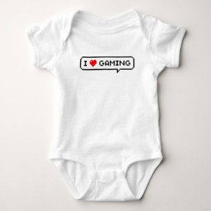 Body Para Bebê I Heart Gaming I Love Gaming Simple Pixel Art