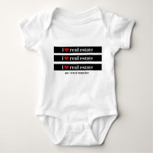"I Heart Imóveis Estate" Baby Onsie