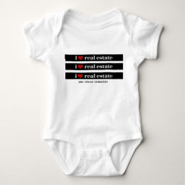 Body Para Bebê "I Heart Imóveis Estate" Baby Onsie