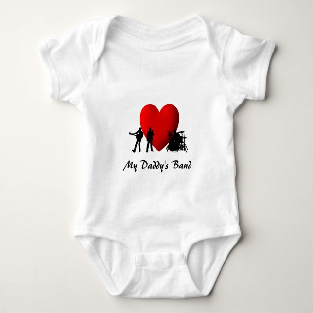 Body Para Bebê I Heart Rock & Roll Baby Bodyfit (Frente)
