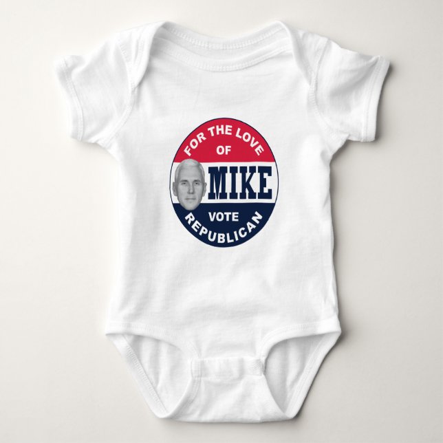 BODY PARA BEBÊ I-LIKE-MIKE-BUTTON-REPUBLICAN (Frente)