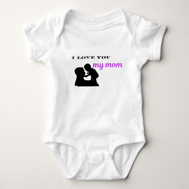 Body Para Bebê I Love You Mom – Sweet Baby  Gift (Frente)