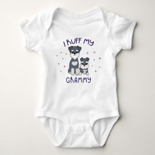 Body Para Bebê I Ruff My Grammy - Cute Puppy Dogs