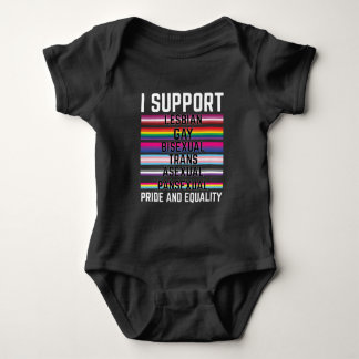 Body Para Bebê I Support Lesbian Gay Bisexual Trans Asexual Panse