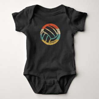 Body Para Bebê Ícone da bola de vôlei retrô voleibol