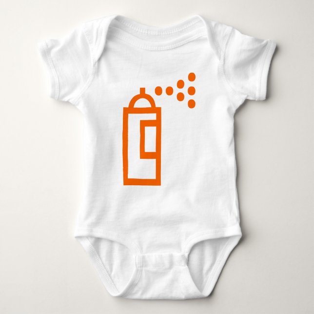 Body Para Bebê Ícone de Lata de Spray (Frente)