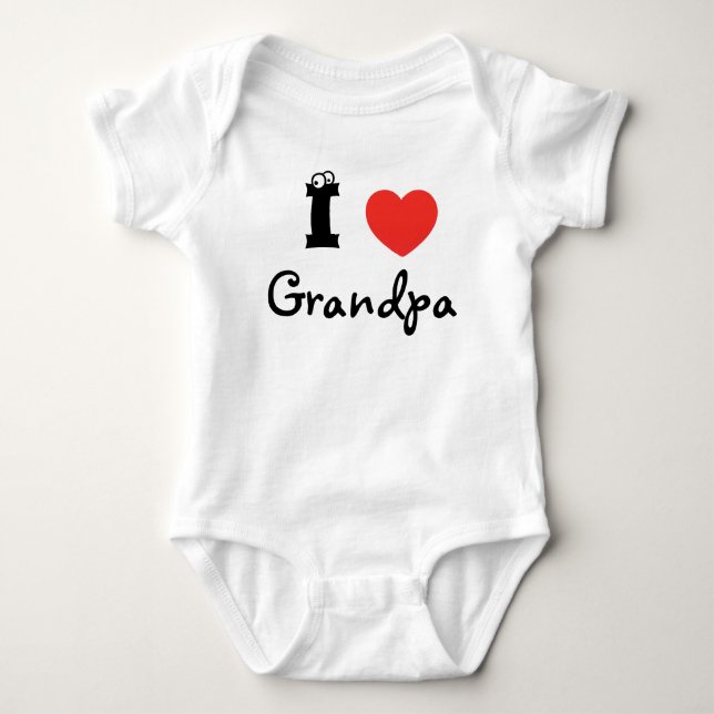 Body Para Bebê Ik houd van opa romper (Frente)
