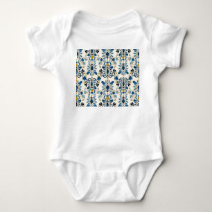 Body Para Bebê Ikat tie-dye, tribal watercolor