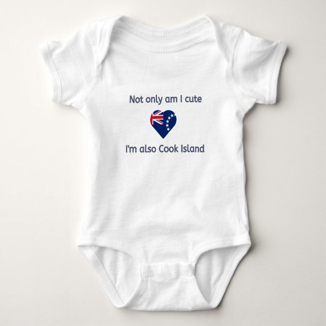Body Para Bebê Ilha Cook e fofo (Frente)