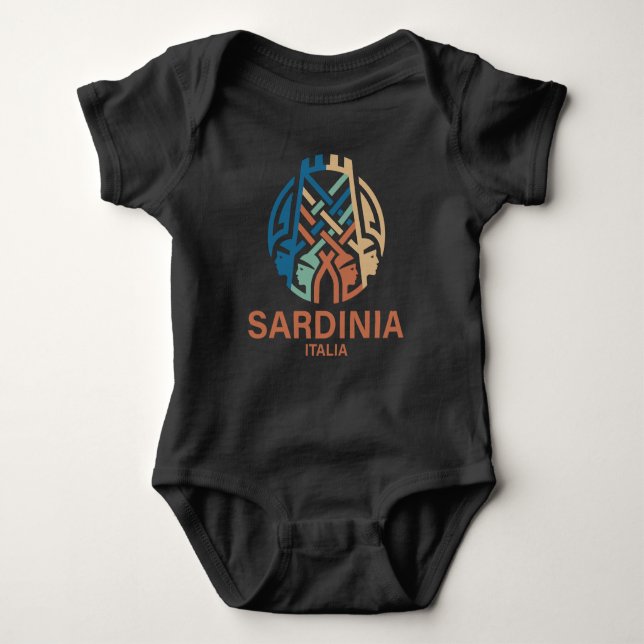 Body Para Bebê Ilha da Sardenha Itália (Frente)