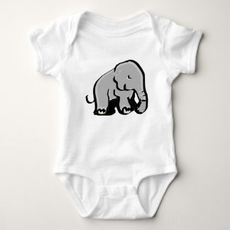 Body Para Bebê Ilustração Adorável de Elefante Minimalista