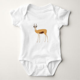 Body Para Bebê Ilustração Animal de Antílope Selvagem