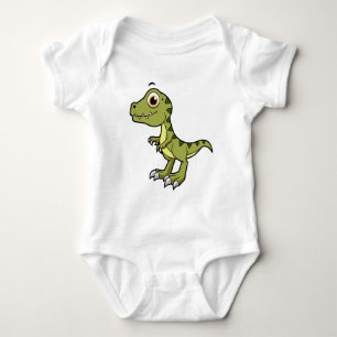 Body Para Bebê Ilustração Bela De Um Tiranossauro Rex.