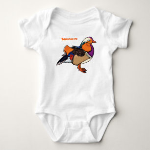 Body Para Bebê Ilustração colorida do pato de mandarina