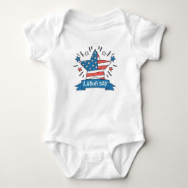 Body Para Bebê Ilustração Criativa do Dia do Trabalho Americano