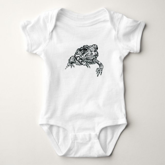 Body Para Bebê Ilustração da caneta e da tinta do bodysuit do (Frente)