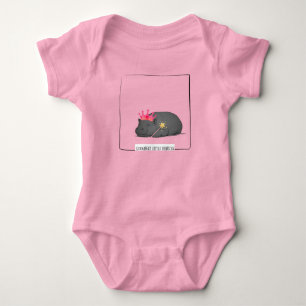 Body Para Bebê Ilustração da Princesa Hipopótamo Pigmeu Bebê