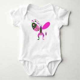 Body Para Bebê Ilustração de Borboleta Flor Feliz